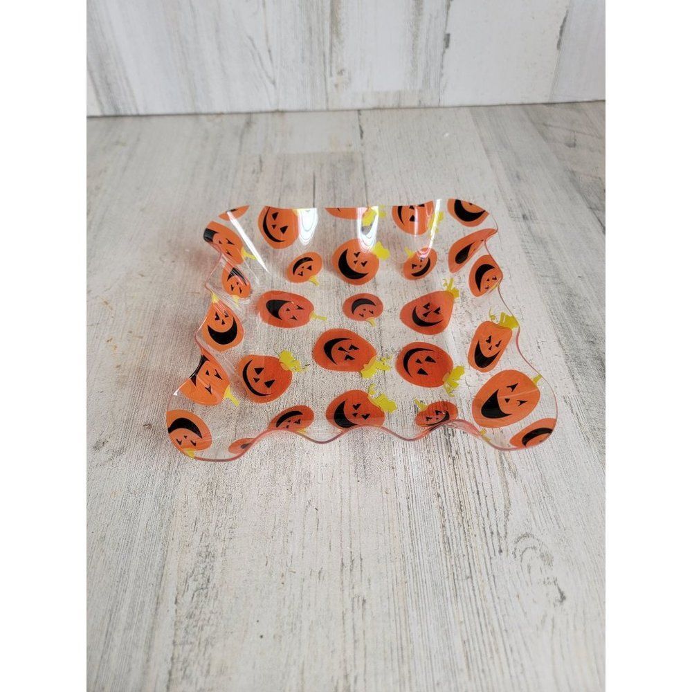 Halloween plastic pumpkin candy table top Bowl home decor